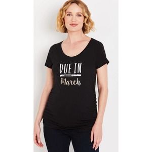 DUE IN MARCH MATERNITY SHIRT - SMALL